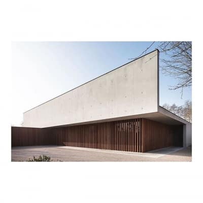 Façade cladding Afrormosia Domino by @woodstoxxbe, architecture by @govaertvanhoutte